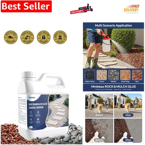 Rock glue gravel mulch - glue,gravel, &