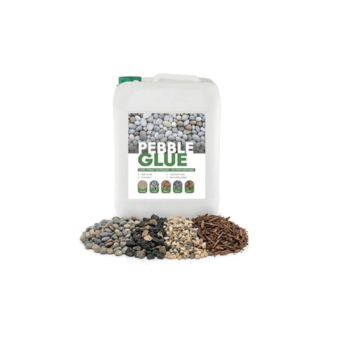 Clear gravel glue - clear, stone